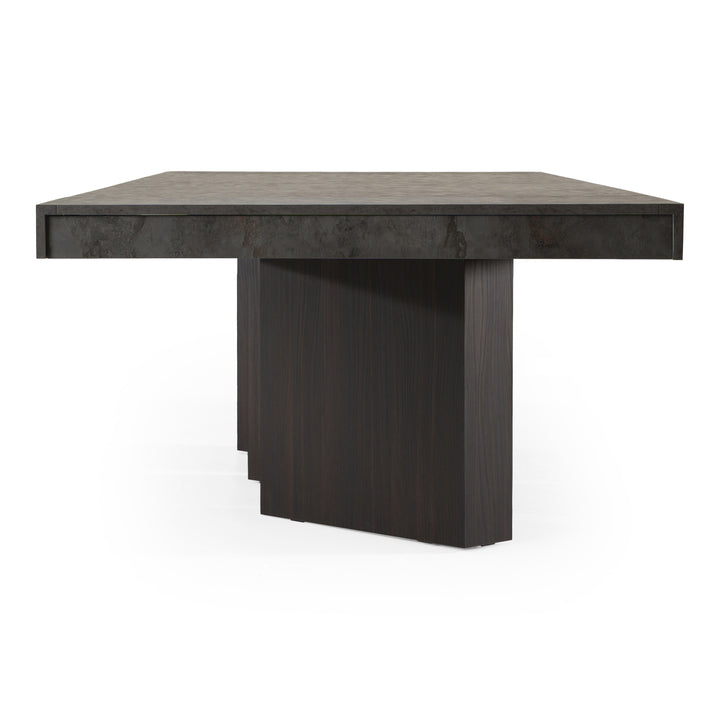 Amsterdam - Modern Grey Volcano &amp; Eucalyptus Oak Dining Table