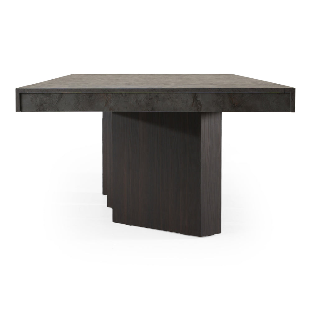 Amsterdam - Modern Grey Volcano & Eucalyptus Oak Dining Table - View 6