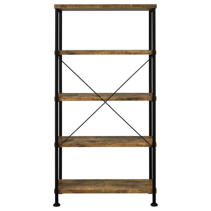 Analiese - 2 Piece Computer Desk Bookcase Set - Rustic Nutmeg 2 - Piece Home Office Set modern furniture Contempo Furniture
