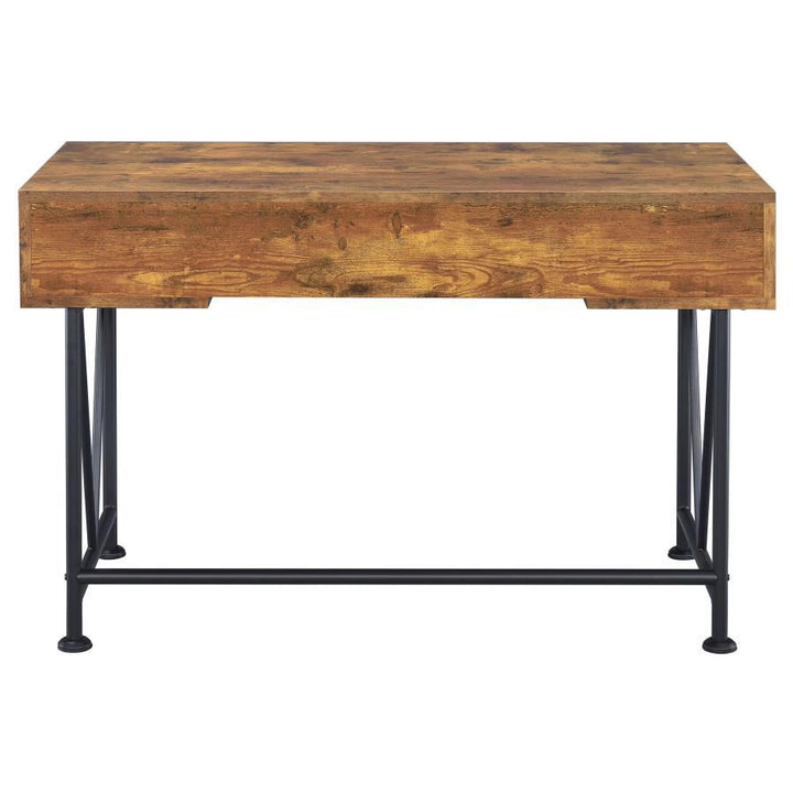 Analiese - 2 Piece Computer Desk Bookcase Set - Rustic Nutmeg 2 - Piece Home Office Set modern furniture Contempo Furniture