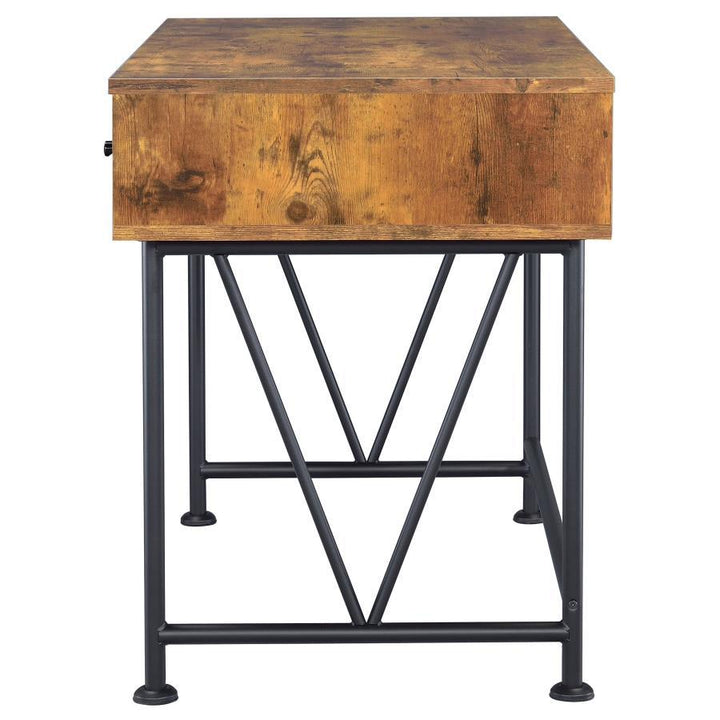 Analiese - 3 - Drawer Writing Desk - Rustic Nutmeg Writing Desk modern furniture Contempo Furniture