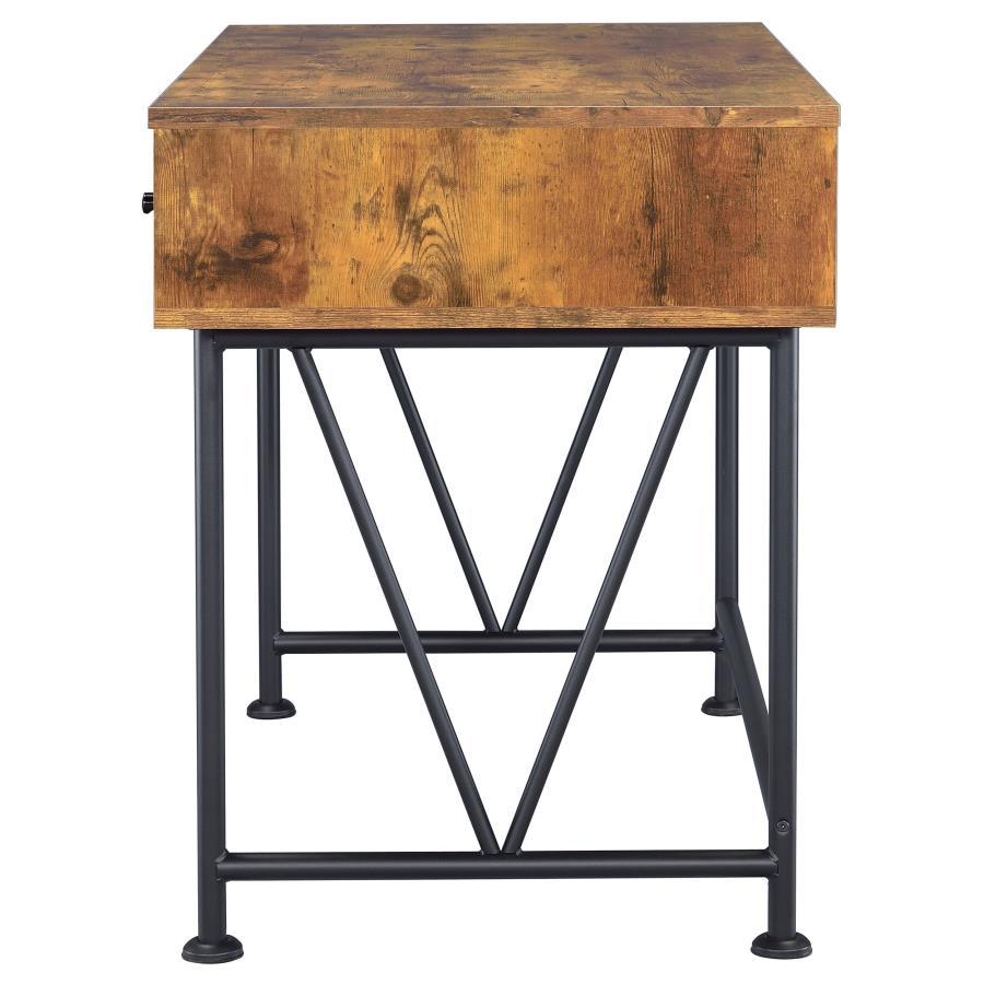 Analiese - 3 - Drawer Writing Desk - Rustic Nutmeg Writing Desk modern furniture Contempo Furniture
