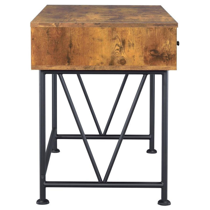 Analiese - 3 - Drawer Writing Desk - Rustic Nutmeg Writing Desk modern furniture Contempo Furniture