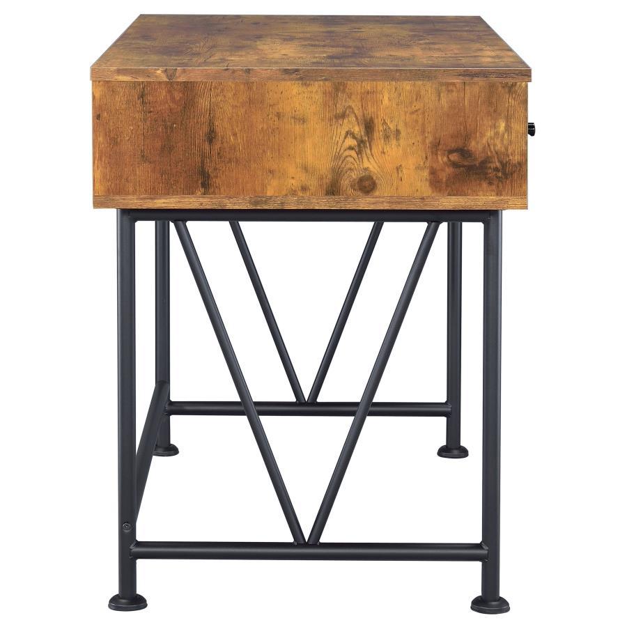 Analiese - 3 - Drawer Writing Desk - Rustic Nutmeg Writing Desk modern furniture Contempo Furniture