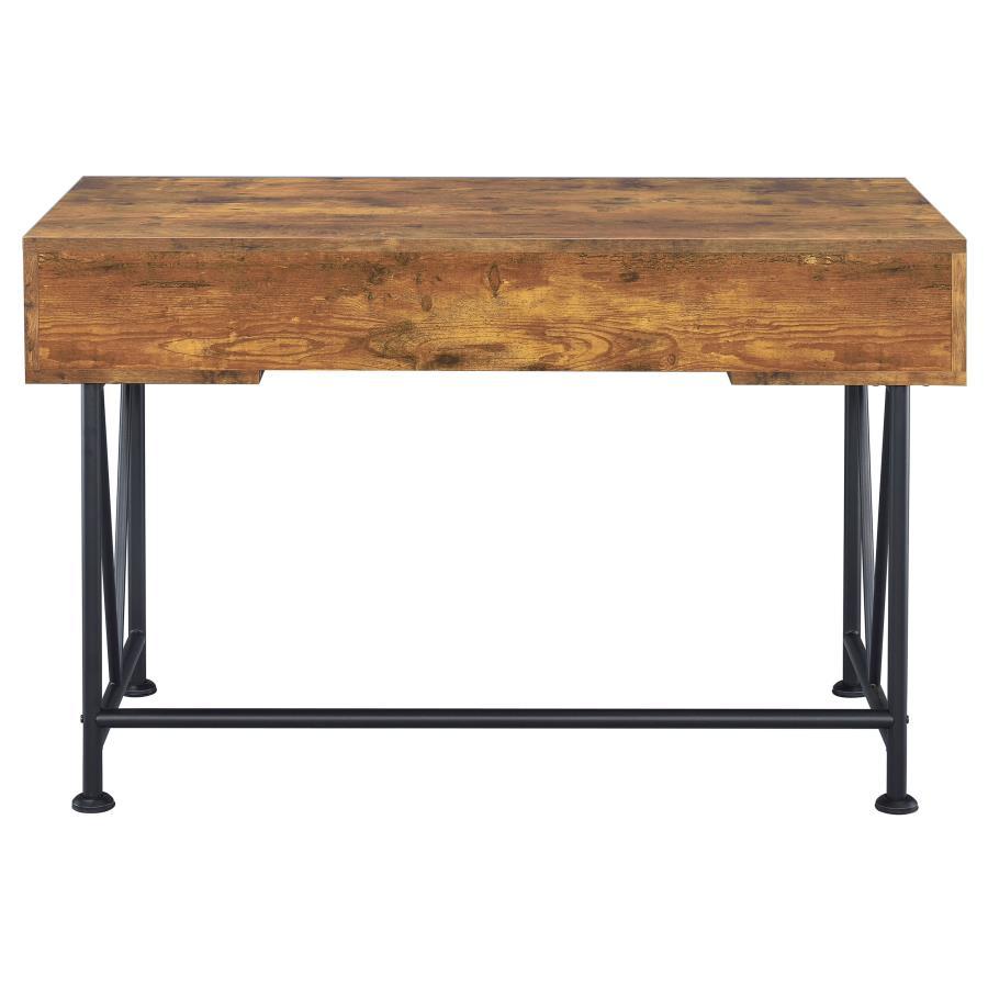 Analiese - 3 - Drawer Writing Desk - Rustic Nutmeg Writing Desk modern furniture Contempo Furniture