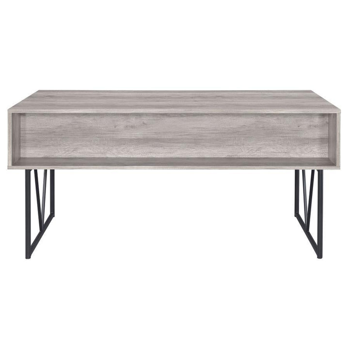 Analiese - 4 - Drawer Writing Desk - Gray Driftwood Writing Desk modern furniture Contempo Furniture