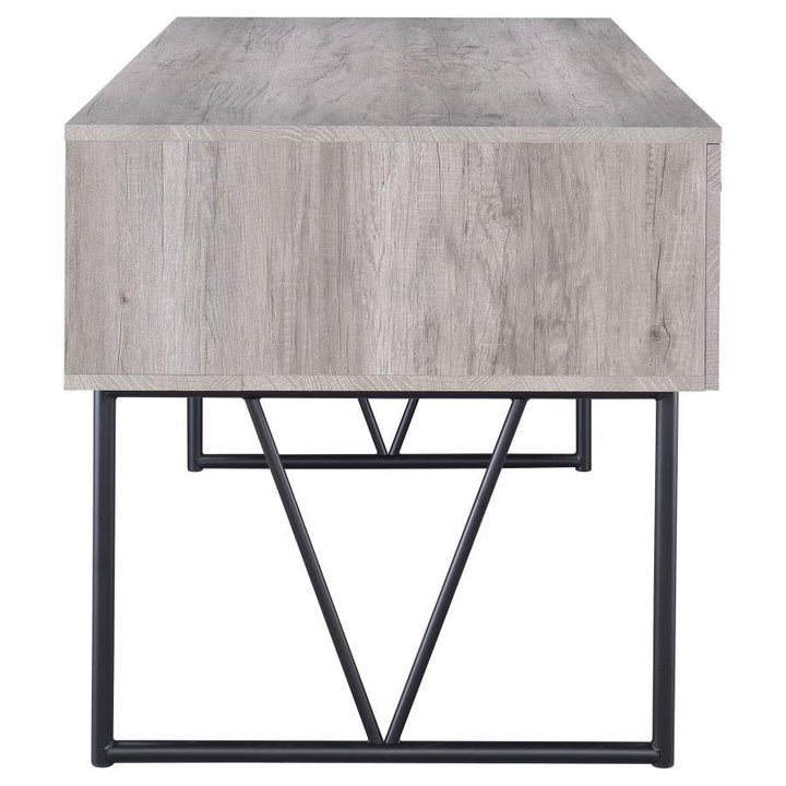 Analiese - 4 - Drawer Writing Desk - Gray Driftwood Writing Desk modern furniture Contempo Furniture