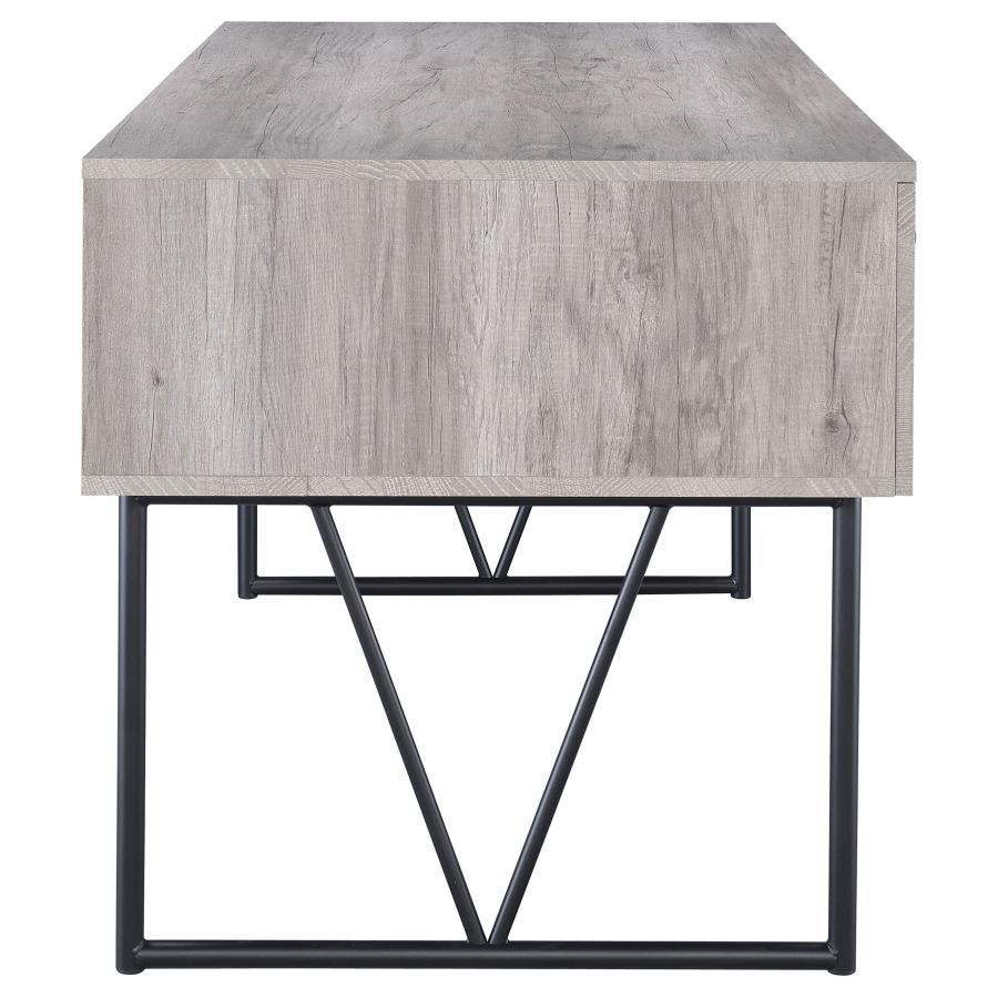 Analiese - 4 - Drawer Writing Desk - Gray Driftwood Writing Desk modern furniture Contempo Furniture