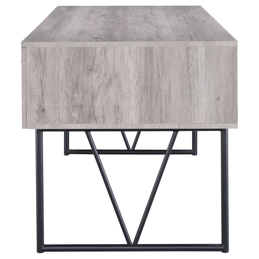 Analiese - 4 - Drawer Writing Desk - Gray Driftwood Writing Desk modern furniture Contempo Furniture