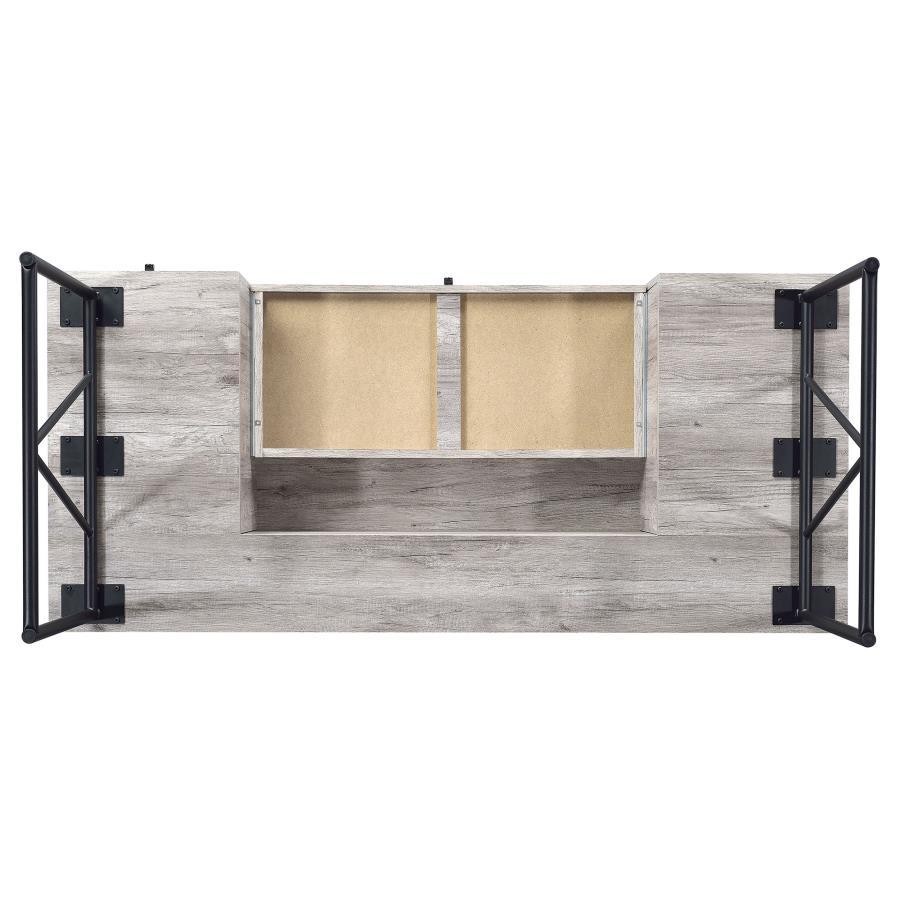 Analiese - 4 - Drawer Writing Desk - Gray Driftwood Writing Desk modern furniture Contempo Furniture