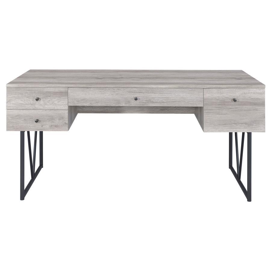 Analiese - 4 - Drawer Writing Desk - Gray Driftwood Writing Desk modern furniture Contempo Furniture