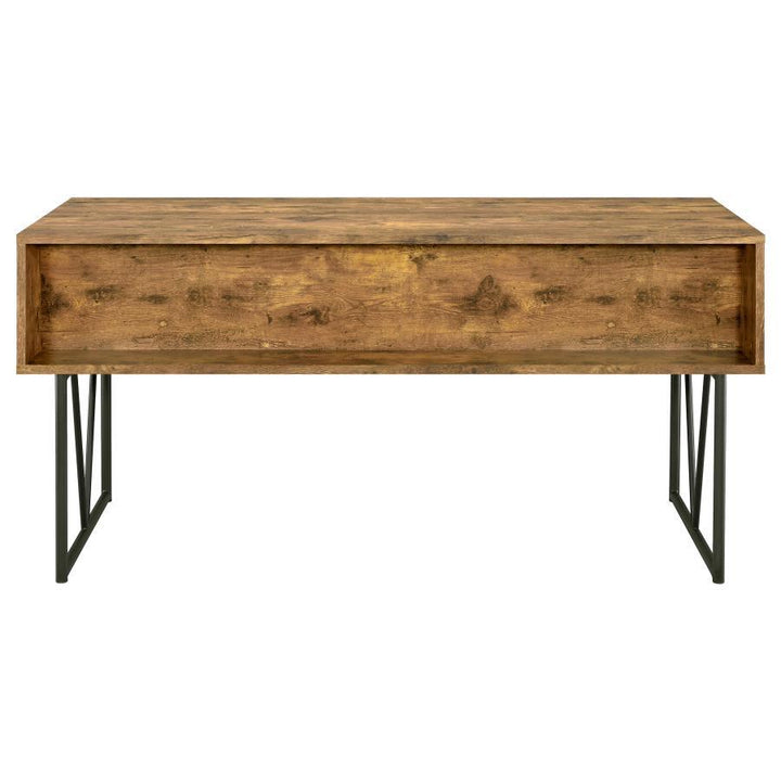 Analiese - 4 - Drawer Writing Desk - Rustic Nutmeg Writing Desk modern furniture Contempo Furniture