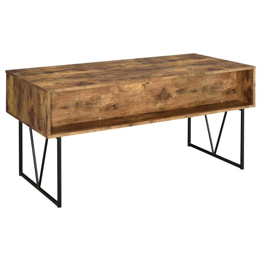 Analiese - 4 - Drawer Writing Desk - Rustic Nutmeg Writing Desk modern furniture Contempo Furniture