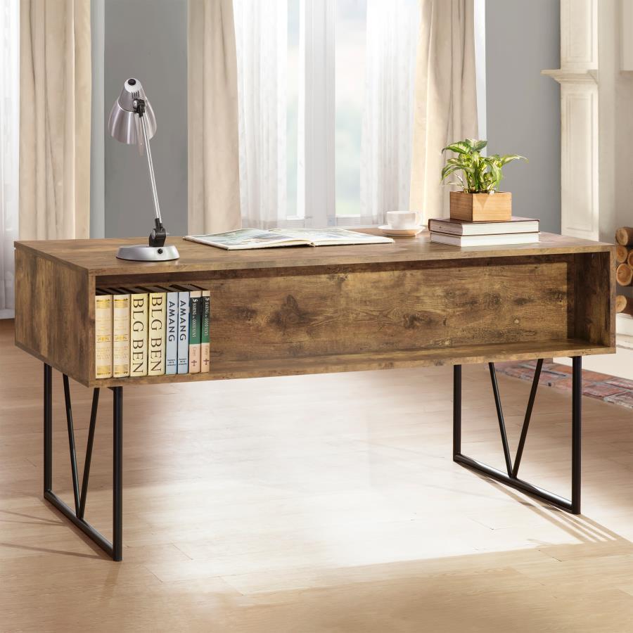 Analiese - 4 - Drawer Writing Desk - Rustic Nutmeg Writing Desk modern furniture Contempo Furniture