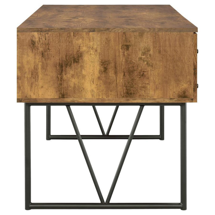 Analiese - 4 - Drawer Writing Desk - Rustic Nutmeg Writing Desk modern furniture Contempo Furniture