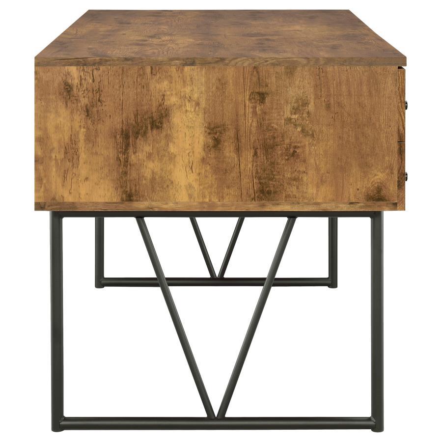Analiese - 4 - Drawer Writing Desk - Rustic Nutmeg Writing Desk modern furniture Contempo Furniture
