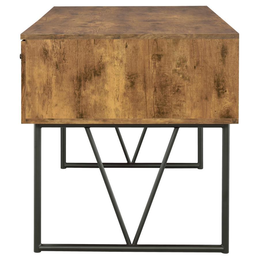 Analiese - 4 - Drawer Writing Desk - Rustic Nutmeg Writing Desk modern furniture Contempo Furniture
