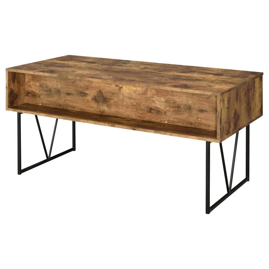 Analiese - 4 - Drawer Writing Desk - Rustic Nutmeg Writing Desk modern furniture Contempo Furniture