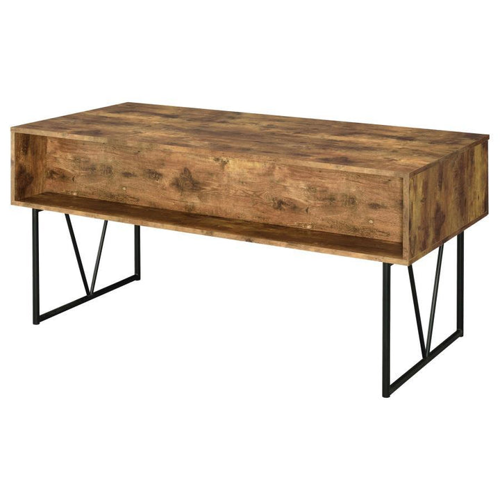Analiese - 4 - Drawer Writing Desk - Rustic Nutmeg Writing Desk modern furniture Contempo Furniture