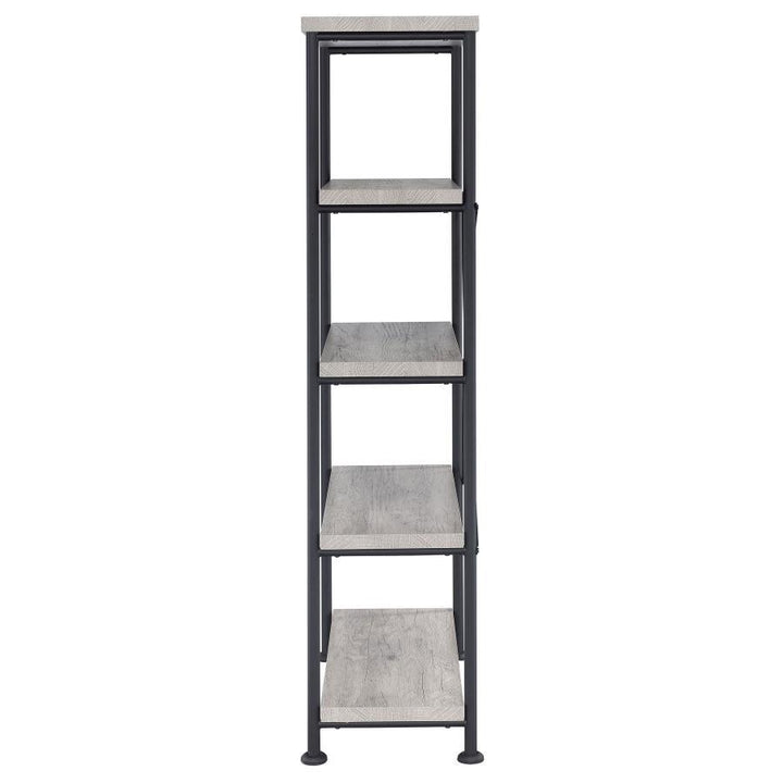 Analiese - 4 - Shelf Bookshelf - Gray Driftwood Standard Bookcase modern furniture Contempo Furniture