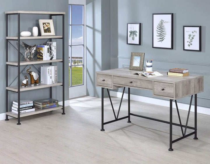 Analiese - 4 - Shelf Bookshelf - Gray Driftwood Standard Bookcase modern furniture Contempo Furniture