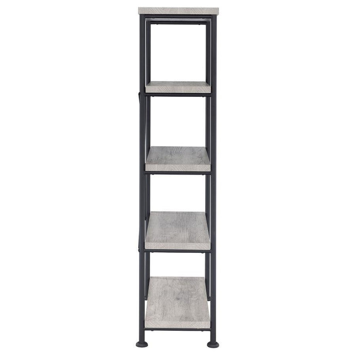 Analiese - 4 - Shelf Bookshelf - Gray Driftwood Standard Bookcase modern furniture Contempo Furniture