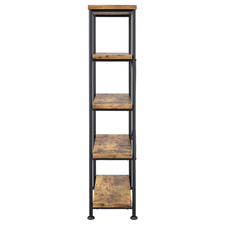 Analiese - 4 - Shelf Bookshelf - Rustic Nutmeg Standard Bookcase modern furniture Contempo Furniture