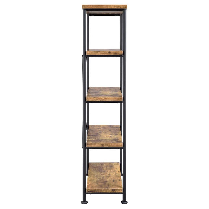 Analiese - 4 - Shelf Bookshelf - Rustic Nutmeg Standard Bookcase modern furniture Contempo Furniture