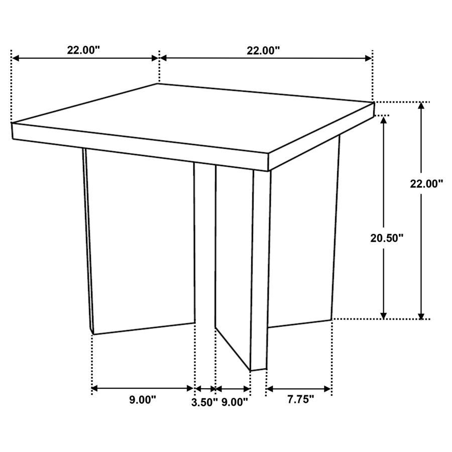 Andando - 2 Piece Coffee And End Table Set - Mango Brown Table Set modern furniture Contempo Furniture