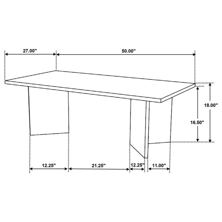 Andando - Rectangular Solid Wood Coffee Table - Mango Brown Coffee Table modern furniture Contempo Furniture