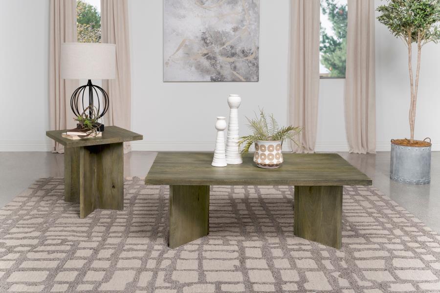 Andando - Square Solid Wood End Table - Mango Brown End Table modern furniture Contempo Furniture