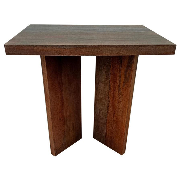 Andando - Square Solid Wood End Table - Mango Brown End Table modern furniture Contempo Furniture