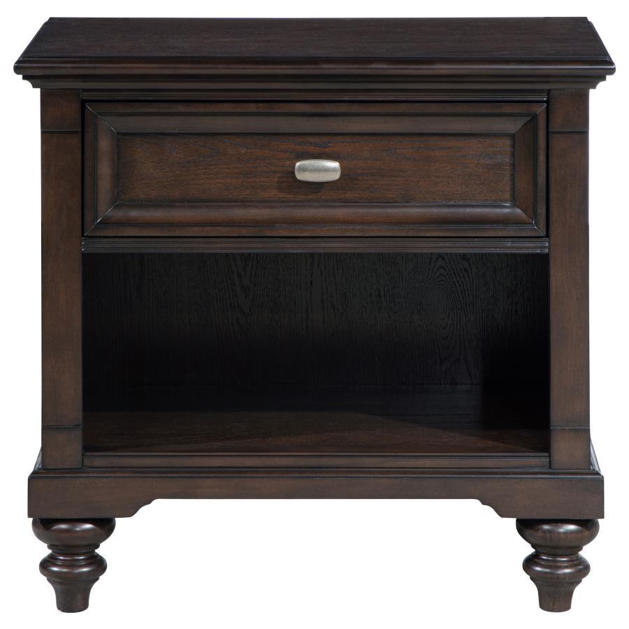 Andover - 1 - Drawer Nightstand Bedside Table - Dark Oak Accent Nightstand modern furniture Contempo Furniture