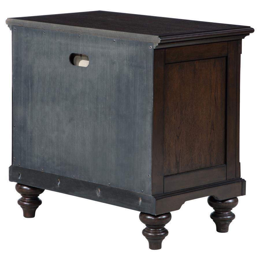 Andover - 1 - Drawer Nightstand Bedside Table - Dark Oak Accent Nightstand modern furniture Contempo Furniture