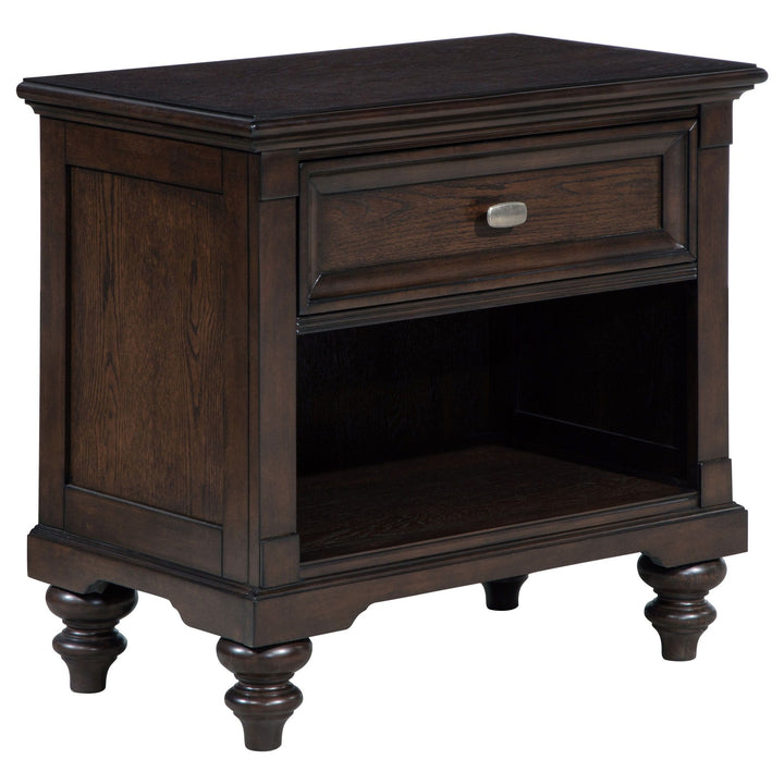 Andover - 1 - Drawer Nightstand Bedside Table - Dark Oak Accent Nightstand modern furniture Contempo Furniture