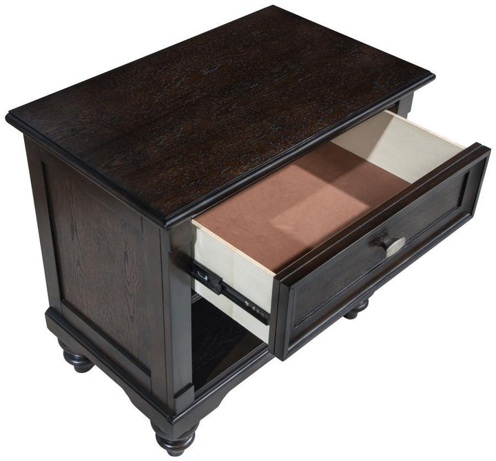 Andover - 1 - Drawer Nightstand Bedside Table - Dark Oak Accent Nightstand modern furniture Contempo Furniture
