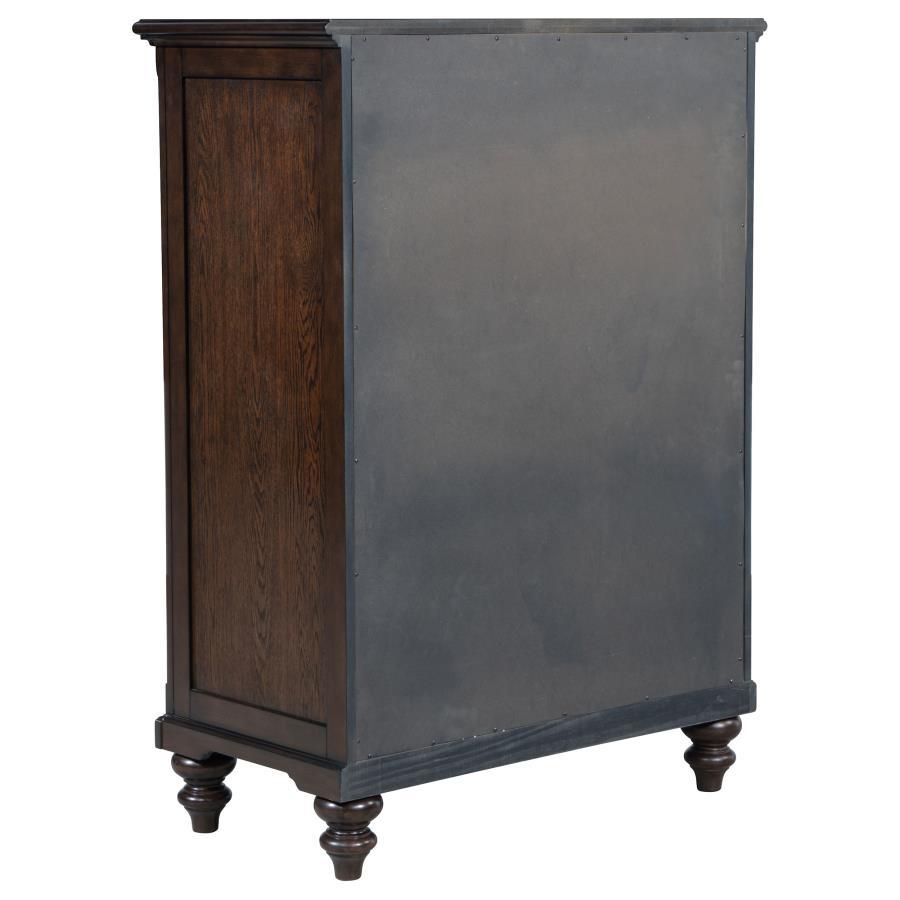 Andover - 5 - Drawer Chest Of Drawers - Dark Oak Accent Chest modern furniture Contempo Furniture
