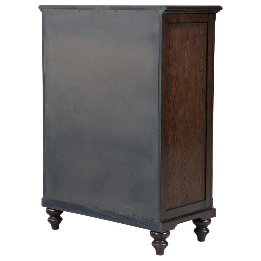 Andover - 5 - Drawer Chest Of Drawers - Dark Oak Accent Chest modern furniture Contempo Furniture