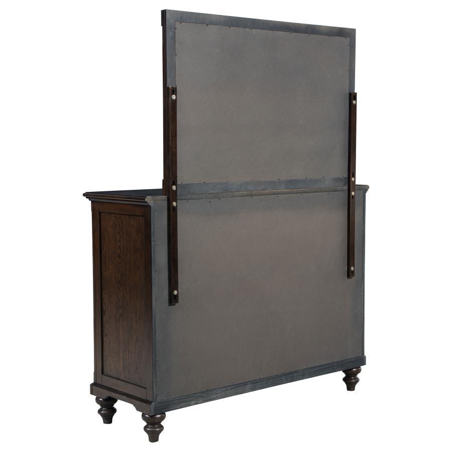 Andover - 8 - Drawer Dresser And Mirror - Dark Oak Dresser & Mirror modern furniture Contempo Furniture