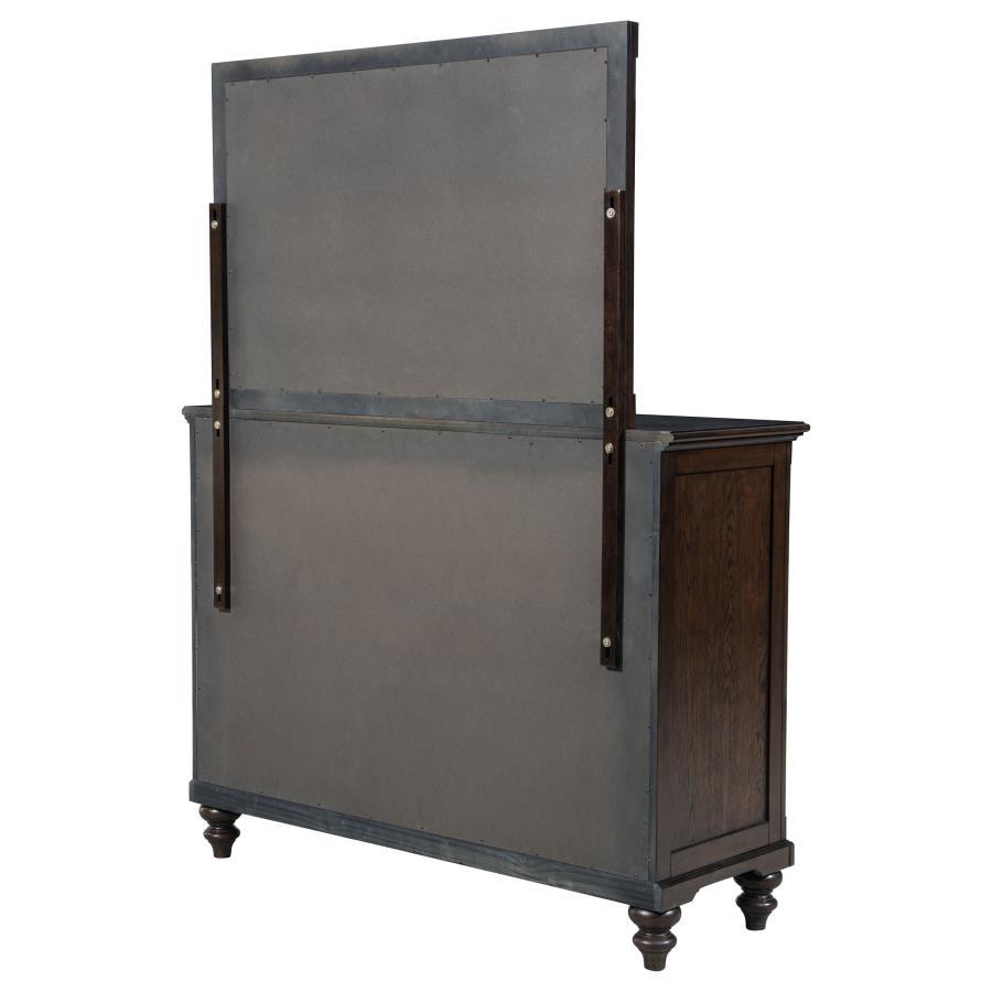 Andover - 8 - Drawer Dresser And Mirror - Dark Oak Dresser & Mirror modern furniture Contempo Furniture