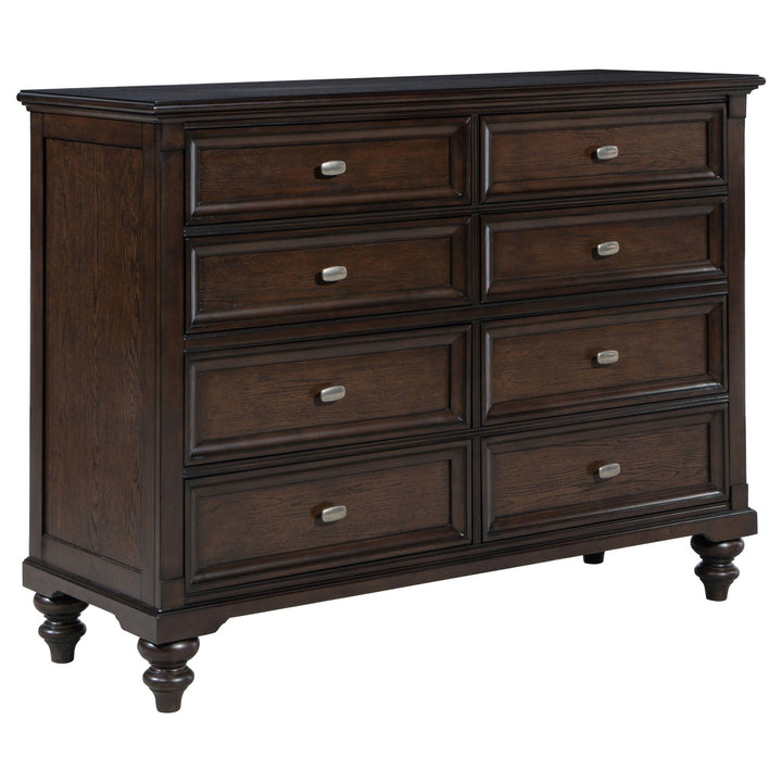 Andover - 8 - Drawer Dresser Cabinet - Dark Oak Dressers modern furniture Contempo Furniture