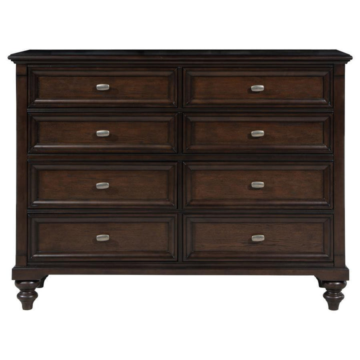 Andover - 8 - Drawer Dresser Cabinet - Dark Oak Dressers modern furniture Contempo Furniture