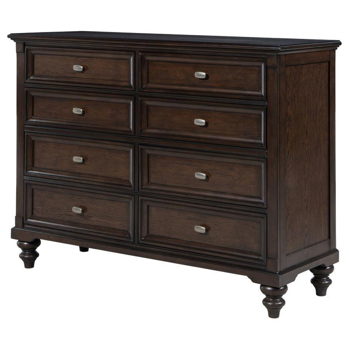 Andover - 8 - Drawer Dresser Cabinet - Dark Oak Dressers modern furniture Contempo Furniture