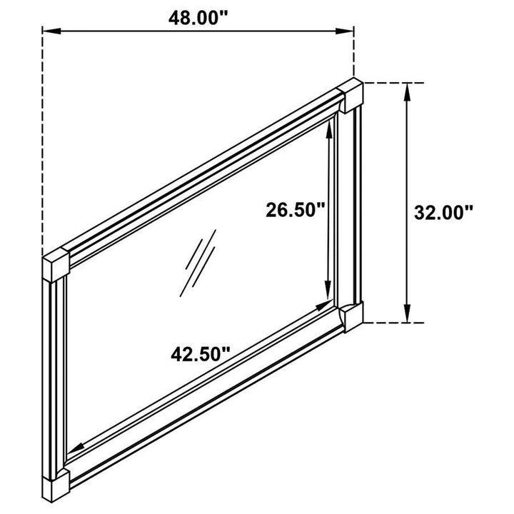 Andover - Dresser Mirror - Dark Oak Mirror modern furniture Contempo Furniture
