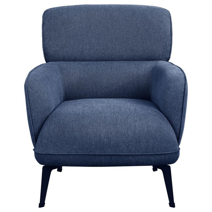 Andrea - Upholstered Crecent Arm Accent Chair - Blue Arm Chair modern furniture Contempo Furniture