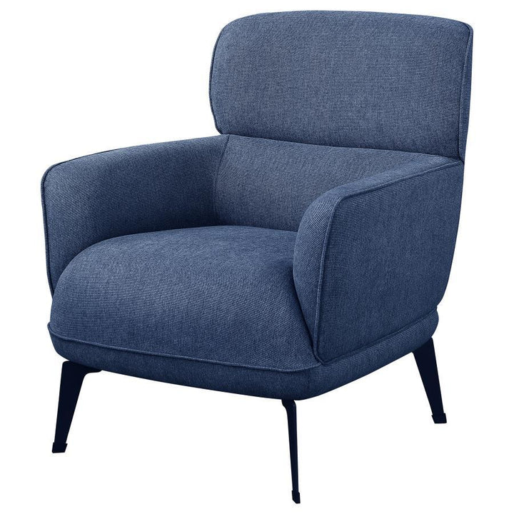 Andrea - Upholstered Crecent Arm Accent Chair - Blue Arm Chair modern furniture Contempo Furniture