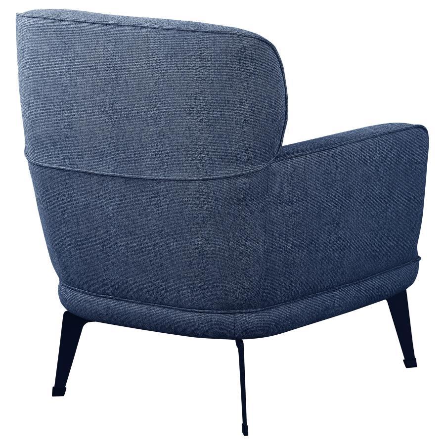 Andrea - Upholstered Crecent Arm Accent Chair - Blue Arm Chair modern furniture Contempo Furniture