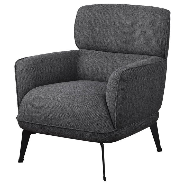 Andrea - Upholstered Crecent Arm Accent Chair - Gray Arm Chair modern furniture Contempo Furniture
