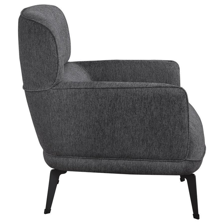 Andrea - Upholstered Crecent Arm Accent Chair - Gray Arm Chair modern furniture Contempo Furniture