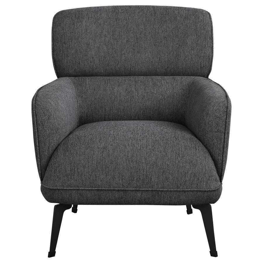Andrea - Upholstered Crecent Arm Accent Chair - Gray Arm Chair modern furniture Contempo Furniture